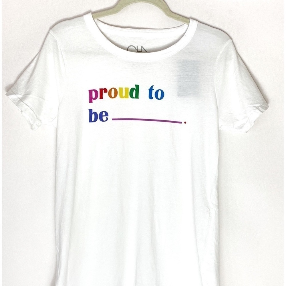 Chaser Pride Proud To Be white tee shirt size medium NWT